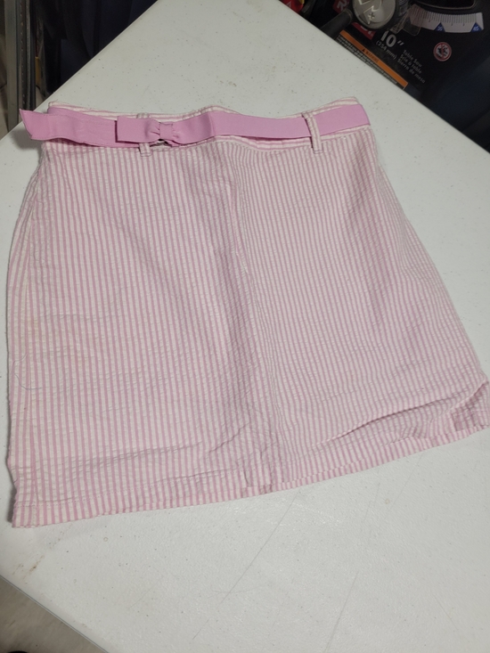 Gymboree Other - Gymboree Pink Striped Seersucker Skort with Bow Belt
